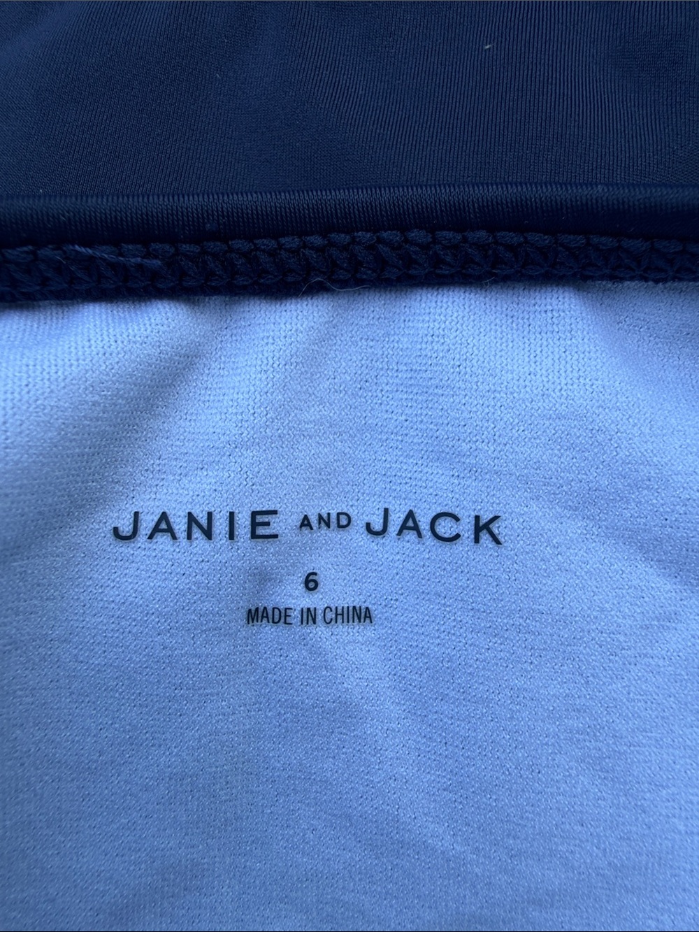 Janie and Jack Navy and White Striped One-Piece Swimsuit - Picture 2 of 3